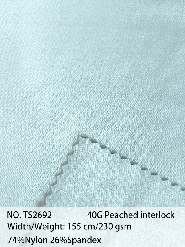 yalhen 40G Peached interlock